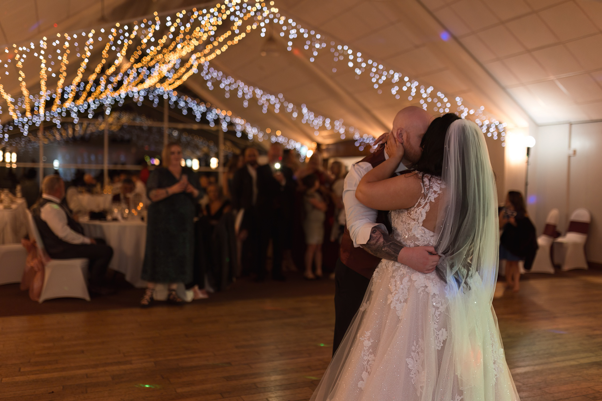 First dance coverage at a relaxed Yorkshire wedding
