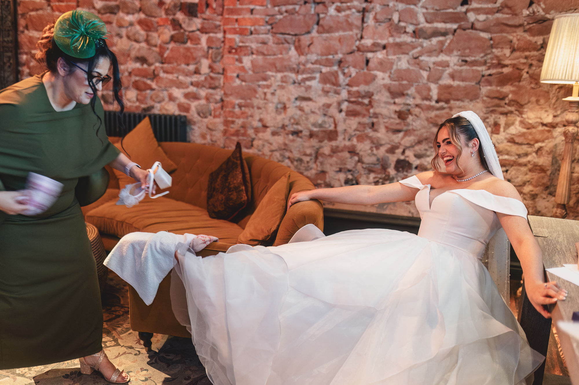 Documentary wedding photography during speeches at a Leeds venue