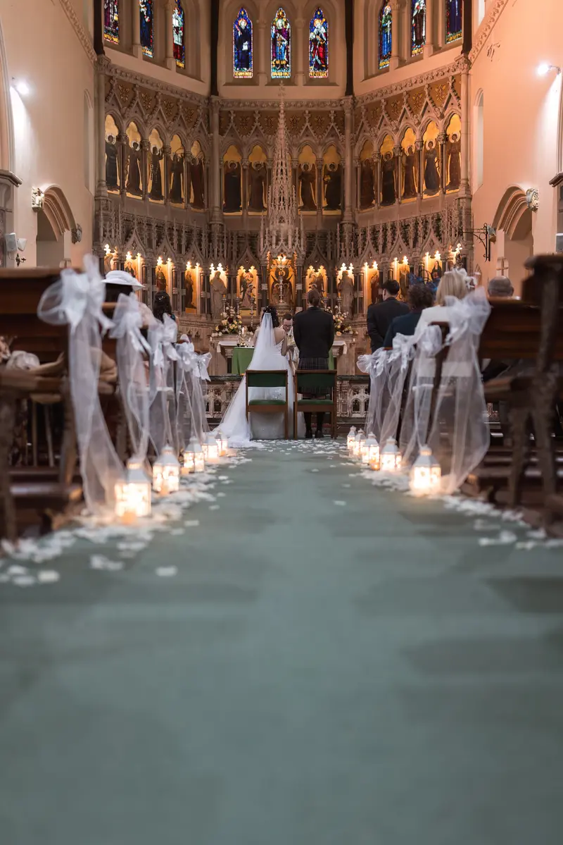Romantic church ceremony photography by documentary wedding photographer in Yorkshire